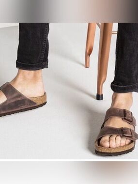 Birkenstock Arizona habana oiled leather sandals Uk42 US MEN 9-9.5 women 11-11.5